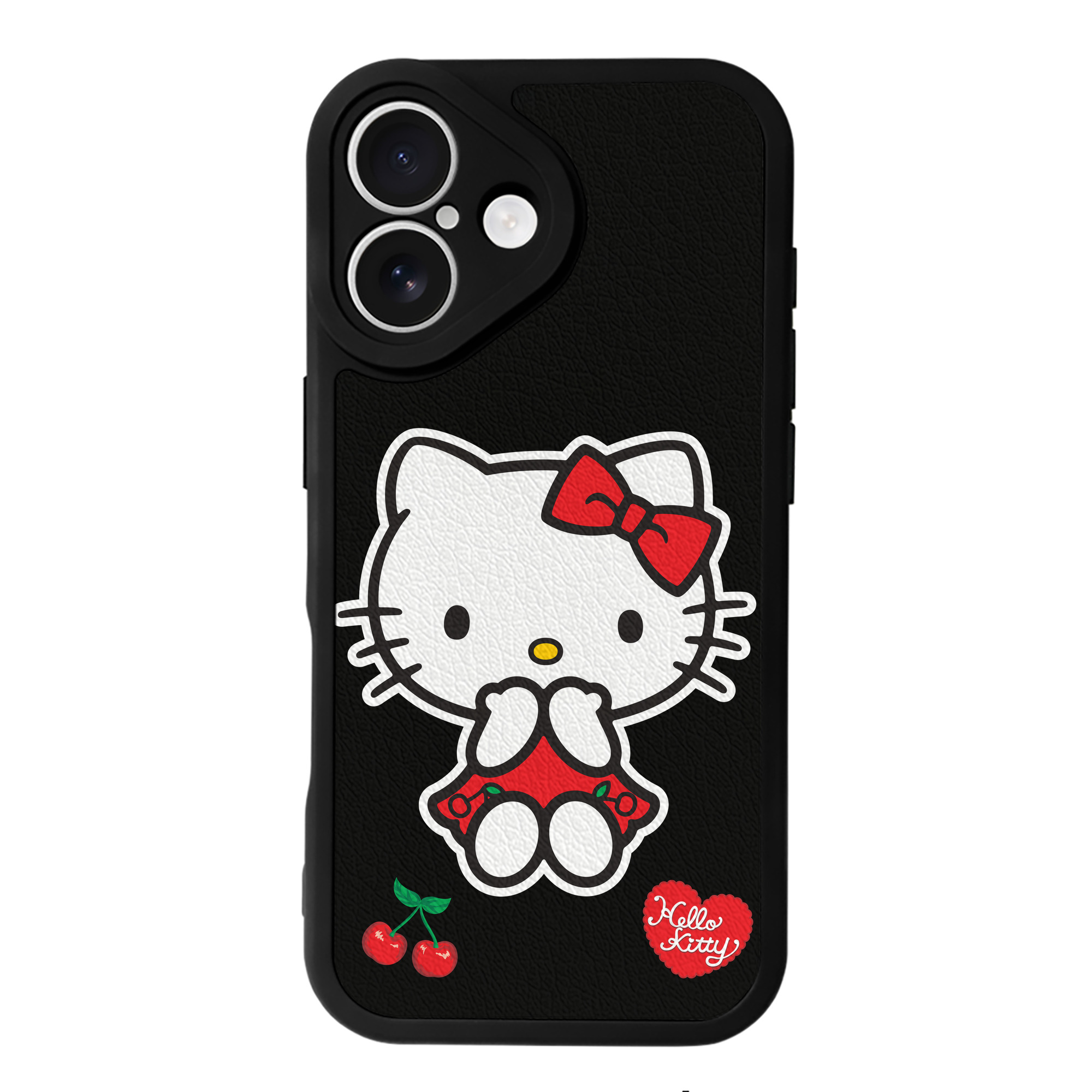 （画像用） Hello Kitty ハローキティ 【iPhone 16シリーズ対応】シリコンスマホケース（レザー調） 材質：シリコン